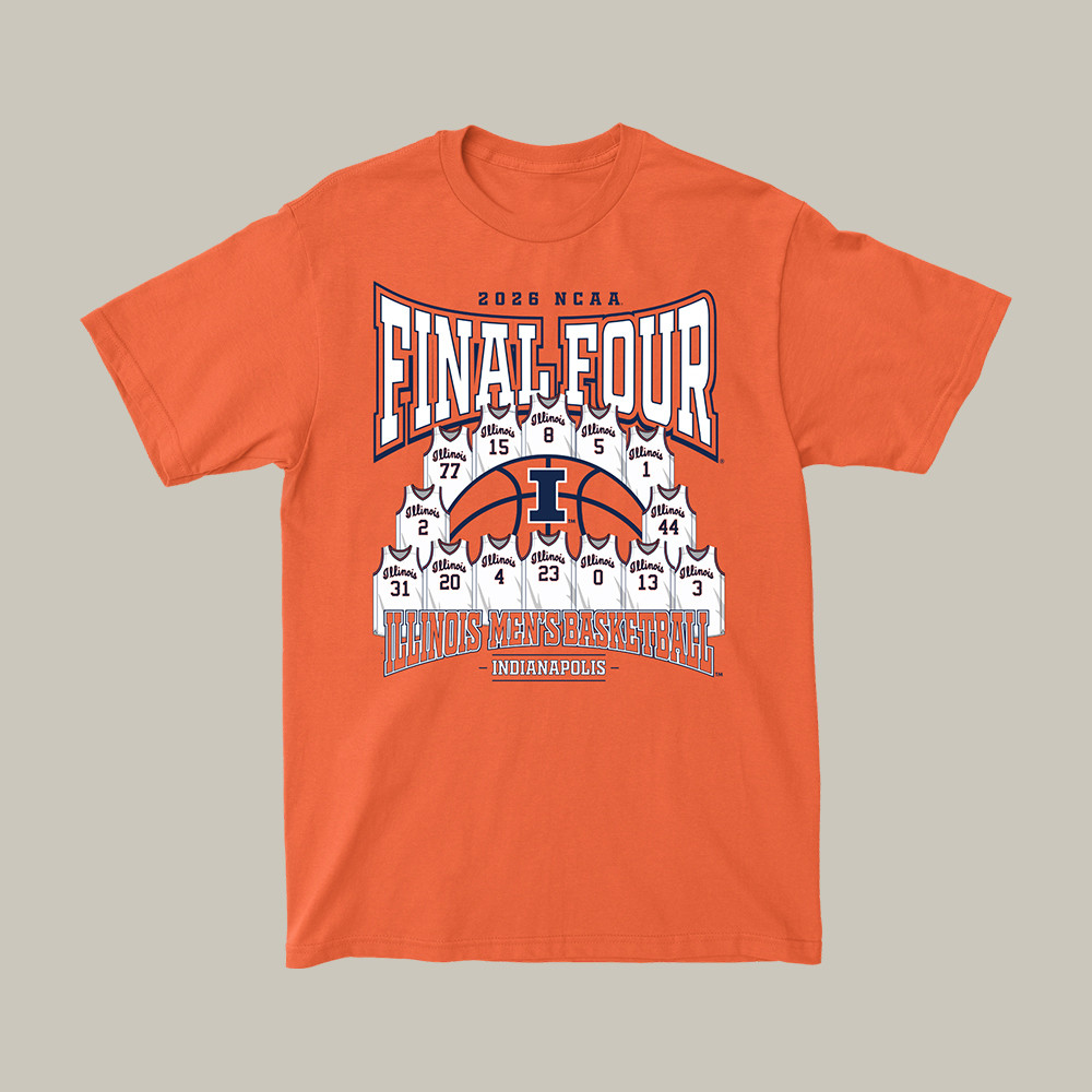 Illinois Fighting Illini Basketball Final Four T-Shirt Game Day Clothing Present For Him