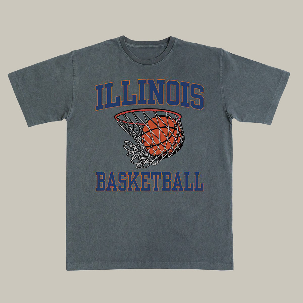 Illinois Fighting Illini Basketball T-Shirt Illinois 2026 March Madness Clothes Basketball Gear
