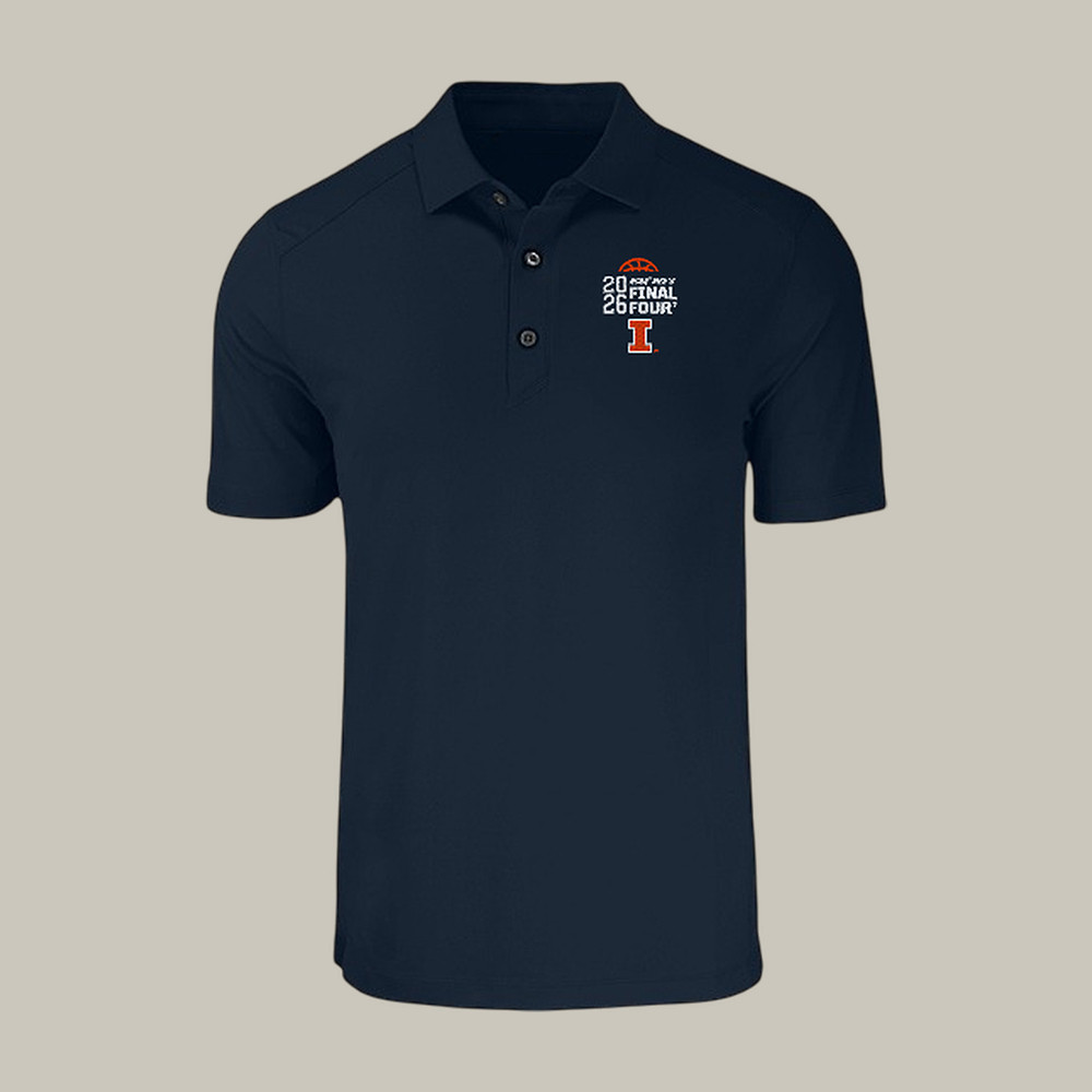 Illinois Fighting Illini Final Four 2026 Polo Shirt 2026 NCAA Men's Basketball Clothes Fan Gear