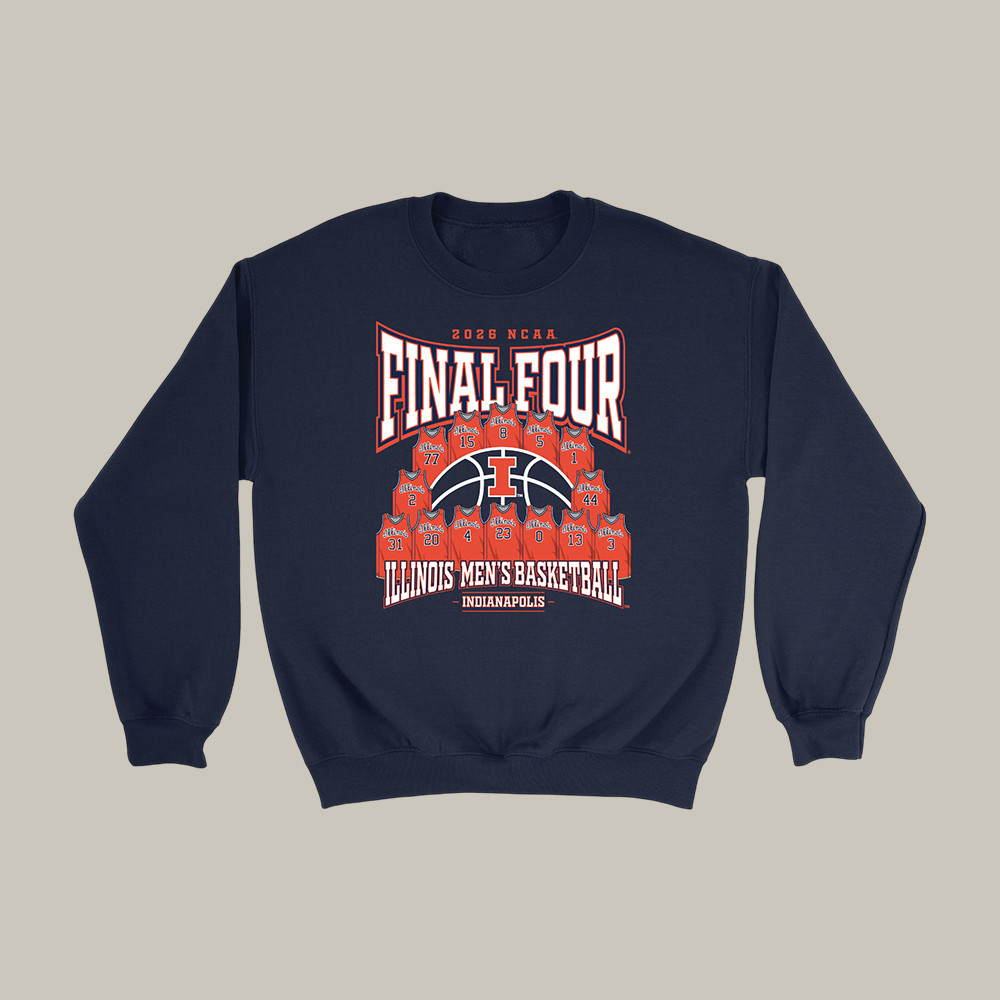 Illinois Fighting Illini Final Four 2026 Sweatshirt Game Day Basketball Clothing March Madness Gift