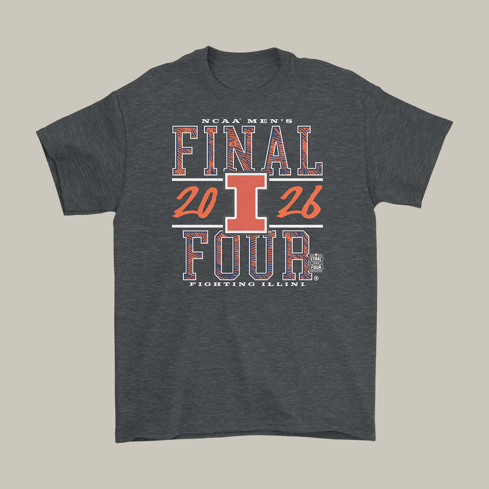 Illinois Fighting Illini Final Four 2026 T-Shirt March Madness Basketball Merch Gift For Huge Fans