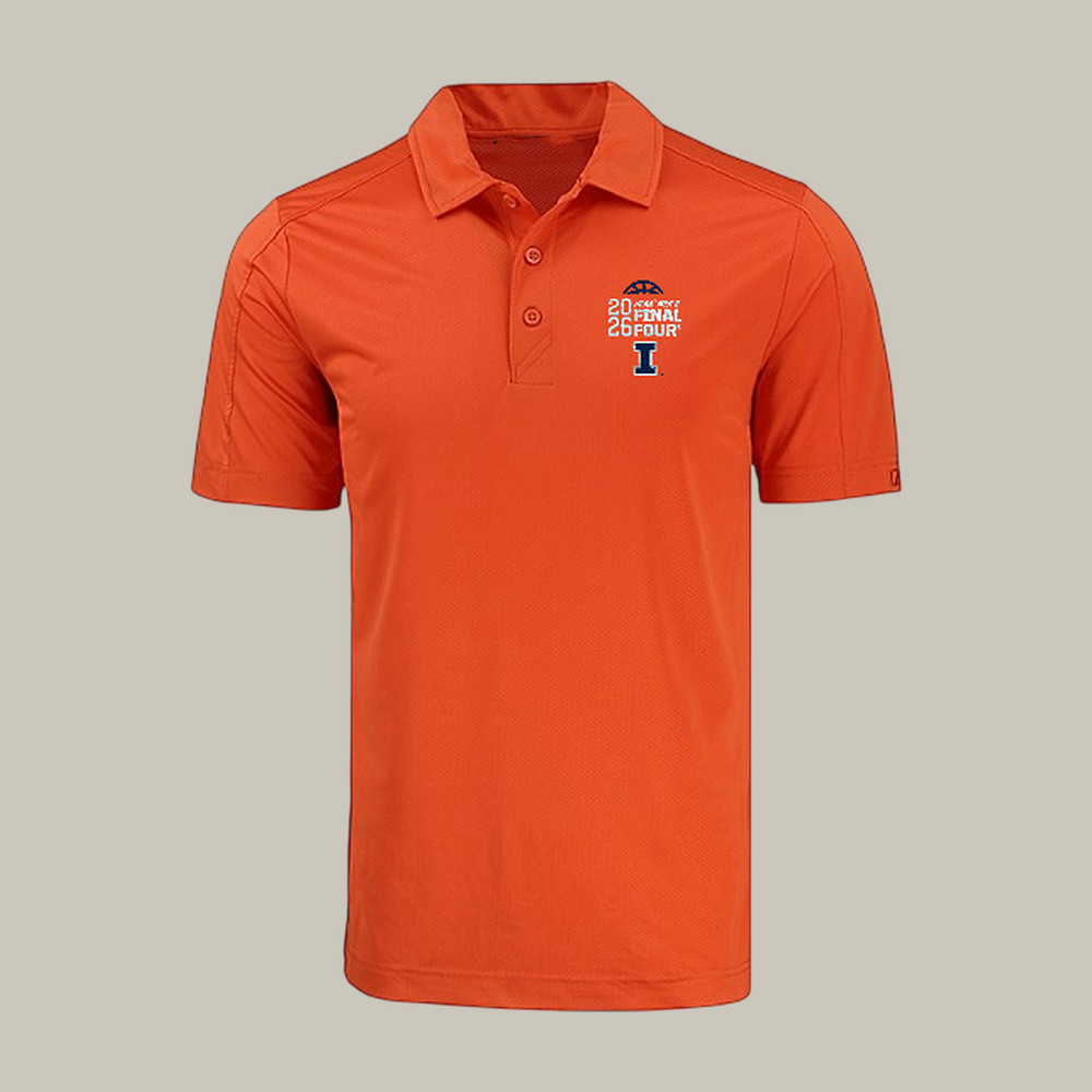 Illinois Fighting Illini Final Four Polo Shirt 2026 NCAA Men's Basketball Apparel Gift Idea