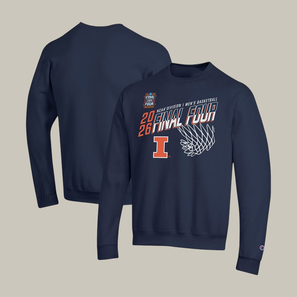 Illinois Fighting Illini Final Four Sweatshirt 2026 NCAA Men's Final Four Apparel Fan Gear