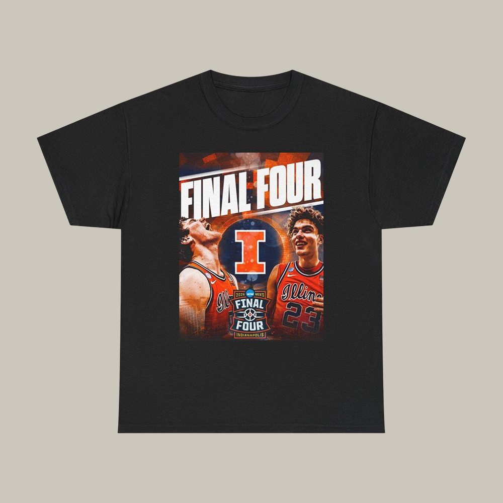 Illinois Fighting Illini Final Four T-Shirt Basketball Clothing Line Gift For Game Day