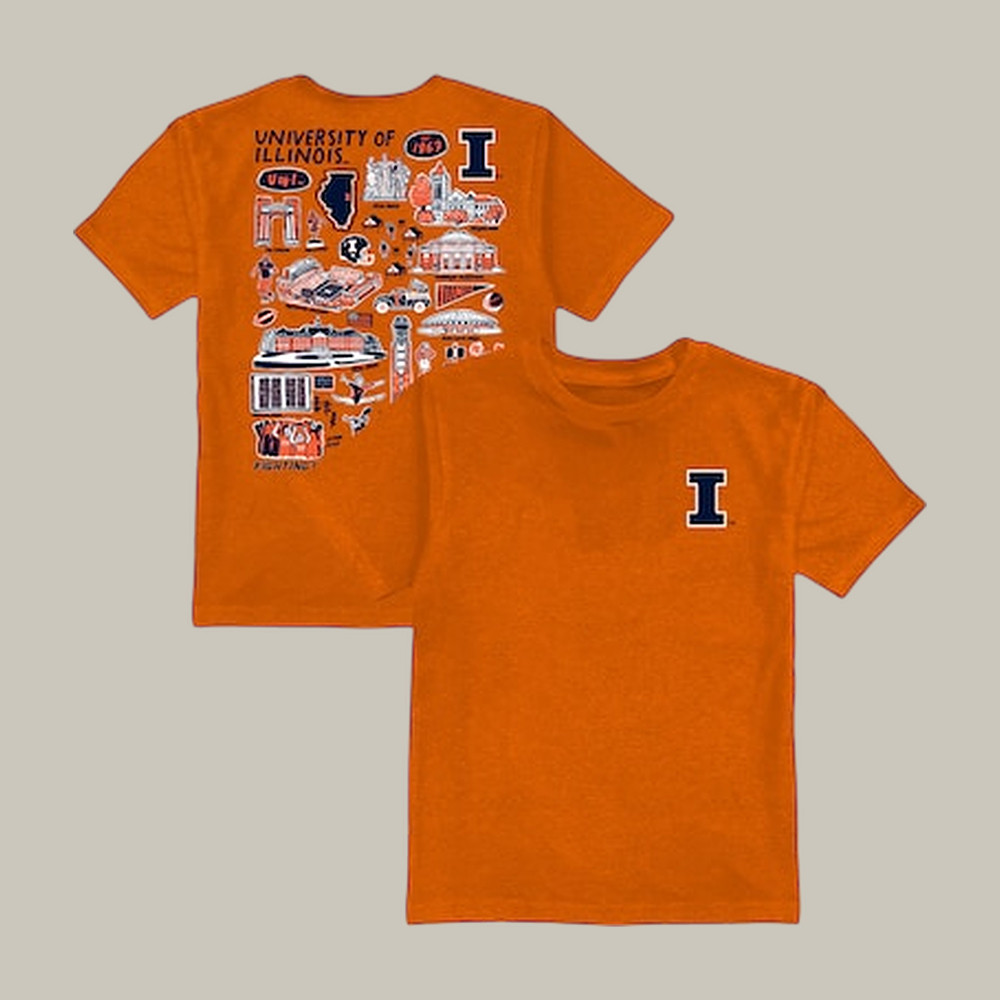 Illinois Fighting Illini Impressions Artwork T-Shirt March Madness Final Four Shirt Best Gift For Fans