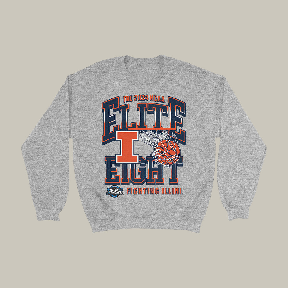 Illinois Fighting Illini MBB Elite Eight Sweatshirt March Madness Final Four Apparel Basketball Gear