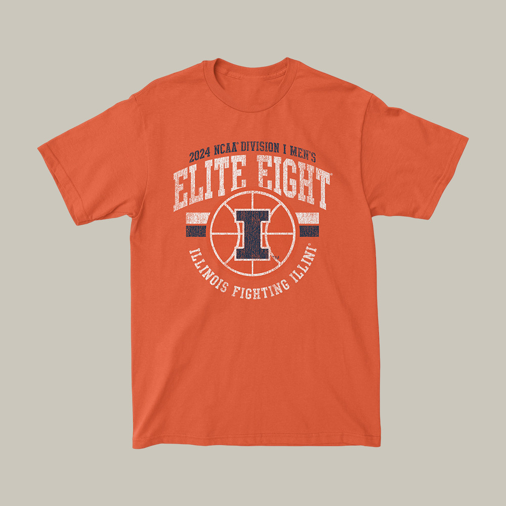 Illinois Fighting Illini MBB Elite Eight T-Shirt March Madness Final Four Shirt Gift For Father's Day