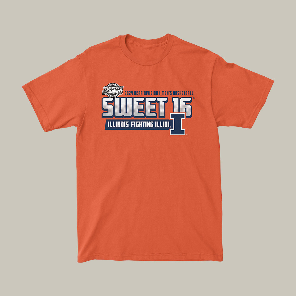 Illinois Fighting Illini MBB Sweet Sixteen T-Shirt March Madness Final Four Clothes Good Fan Gift