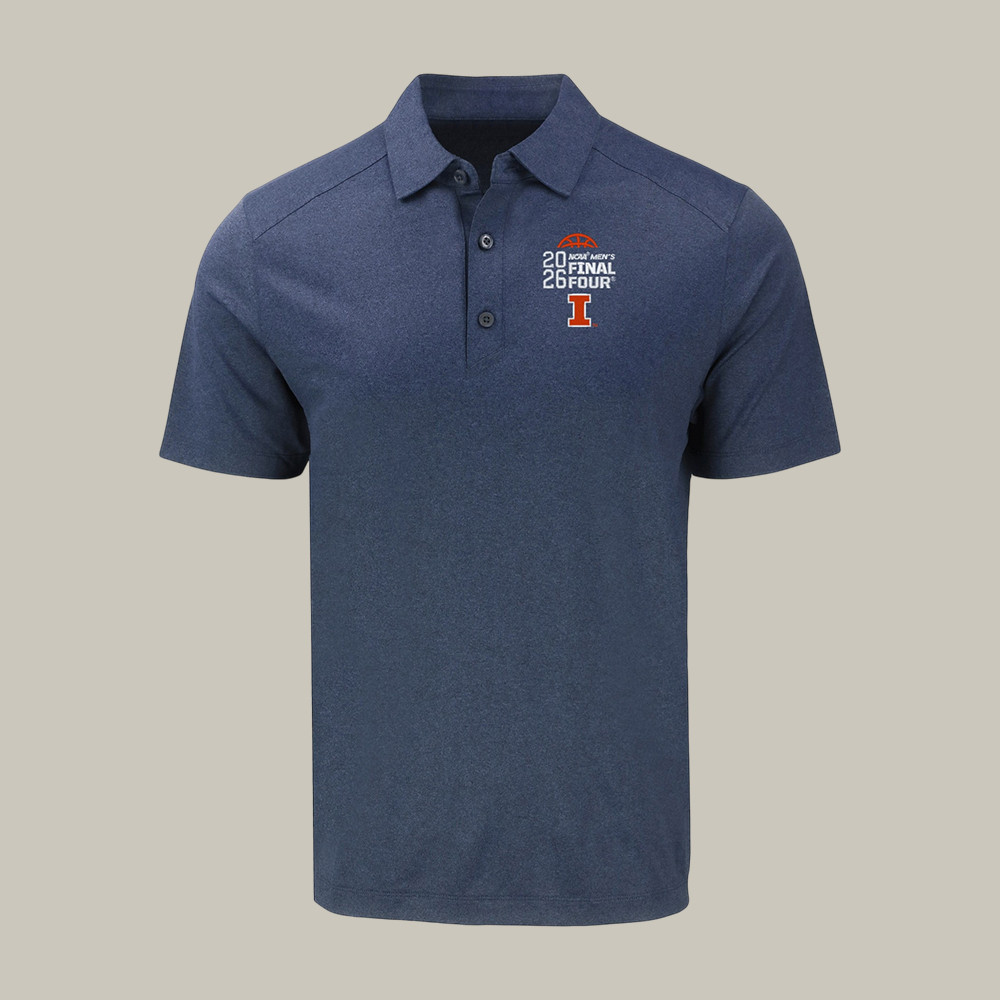 Illinois Fighting Illini Men's Basketball Final Four Polo Shirt 2026 NCAA Men's Final Four Merch Game Day Gear