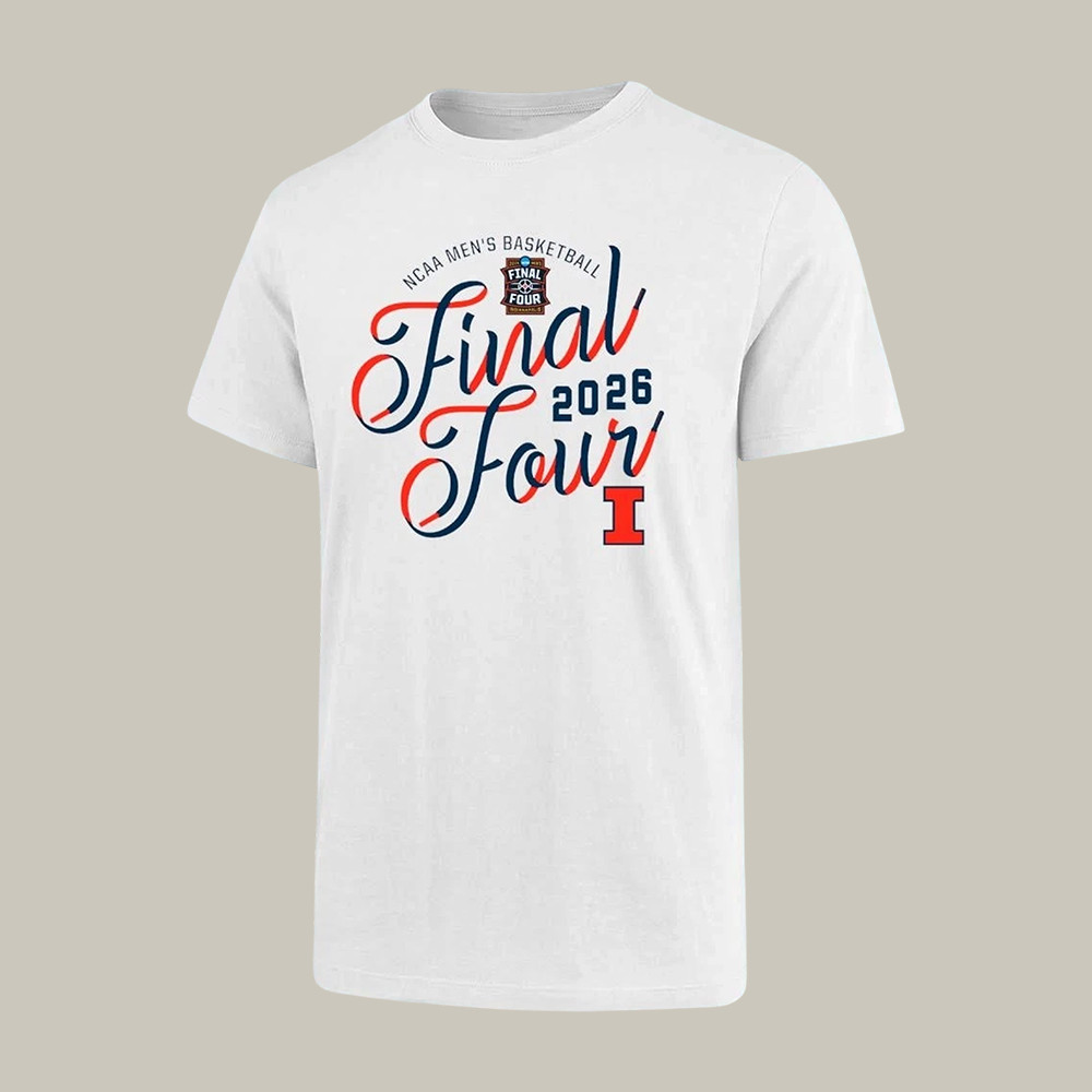 Illinois Fighting Illini NCAA Men's Basketball Final Four T-Shirt Basketball Clothes March Madness Gear