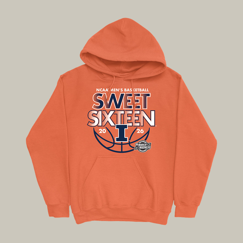 Illinois Fighting Illini NCAA Men's Basketball Hoodie Sweet Sixteen Apparel Game Day Gear
