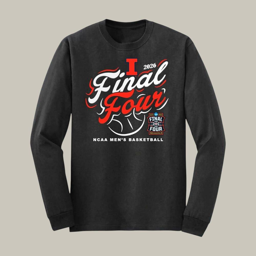 Illinois Fighting Illini NCAA Men's Basketball Long Sleeve Shirt March Madness Final Four Apparel
