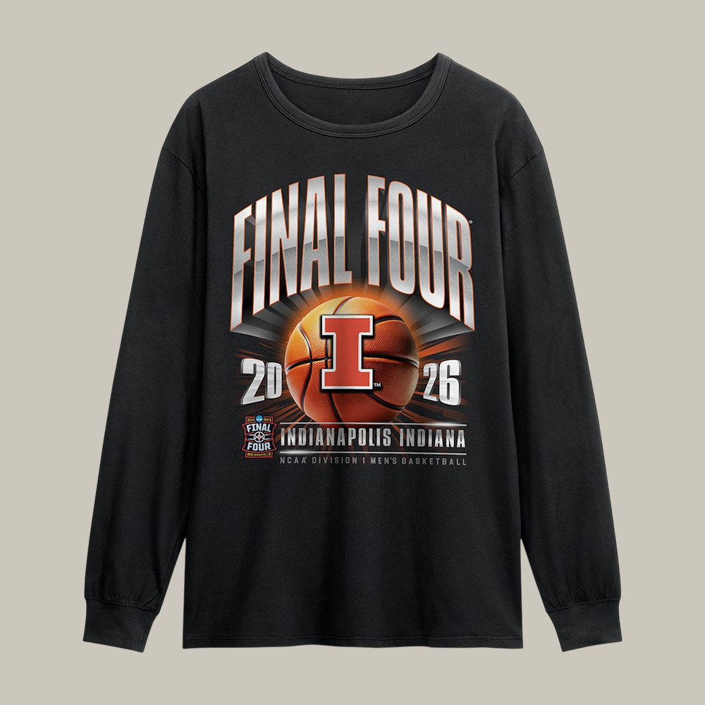 Illinois Fighting Illini NCAA Men's Basketball Long Sleeve Shirt March Madness Final Four Outfits