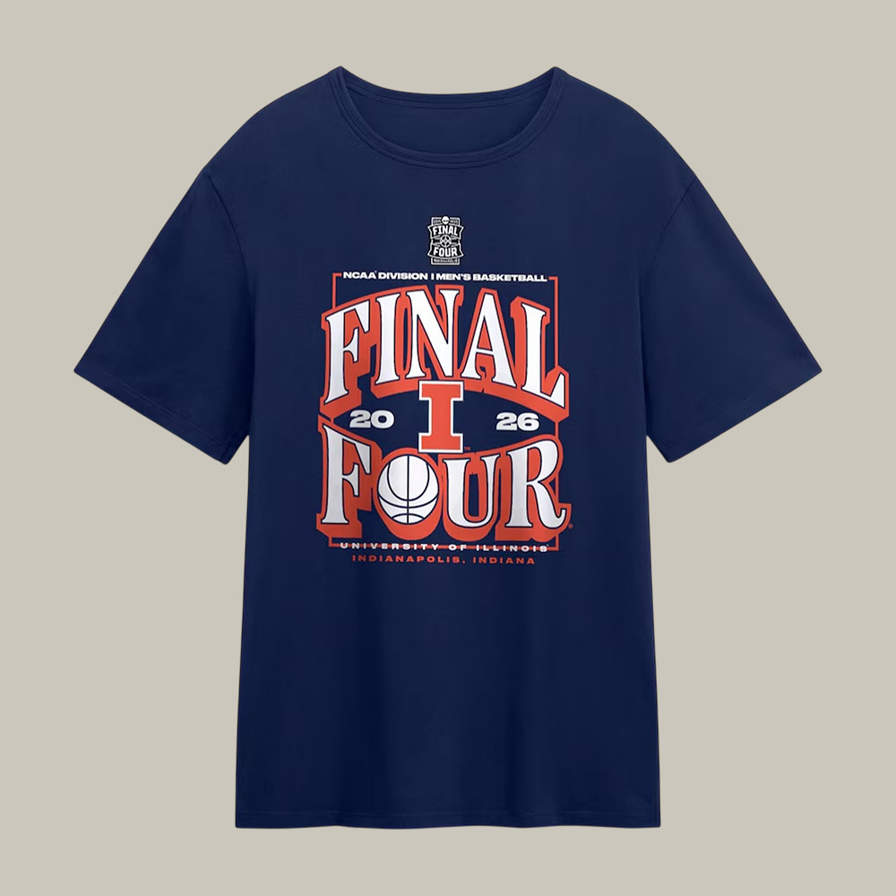 Illinois Fighting Illini NCAA Men's Basketball Tournament T-Shirt March Madness Clothes Present For Husband