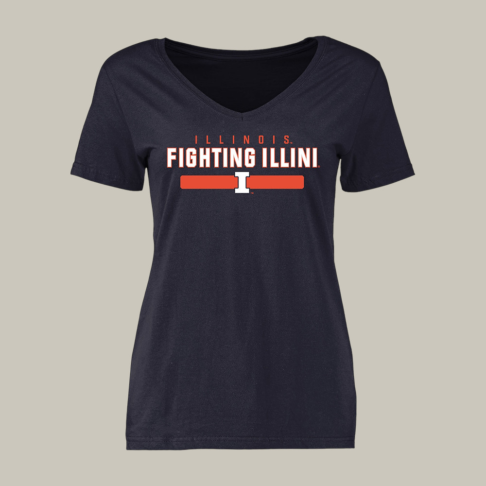 Illinois Fighting Illini Team Strong V-Neck Shirt 2026 NCAA Men's Basketball Clothes Gift For Her