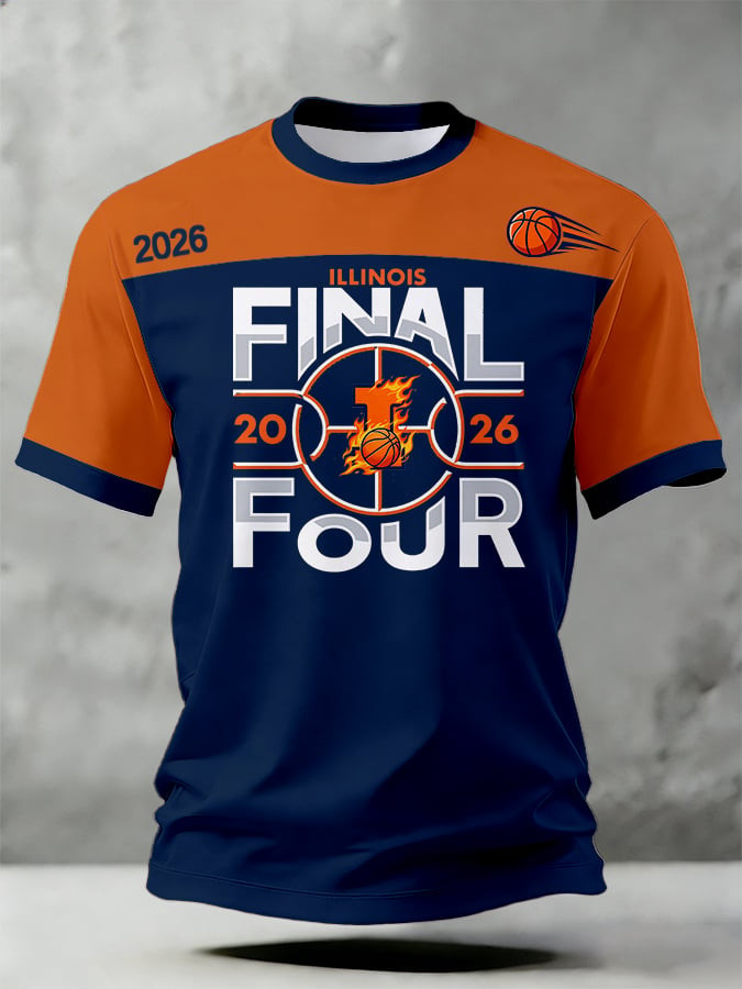 Illinois Final Four 2026 T-Shirt March Madness Basketball Clothes Best Fan Gear