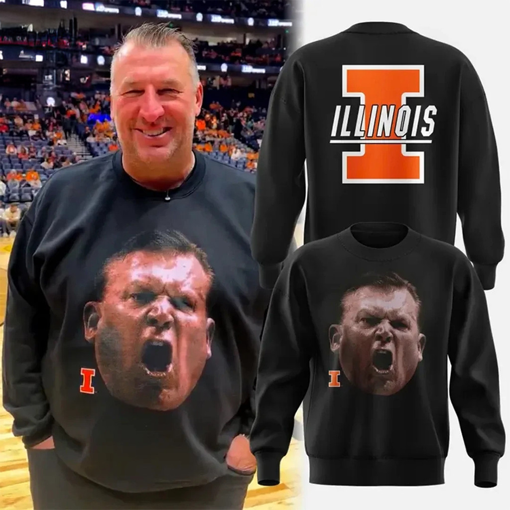 Illinois Football Merch Coach Bret Bielema Sweatshirt Funny Gifts For Fans Illinois Football Merch Coach Bret Bielema Sweatshirt Funny Gifts For Fans