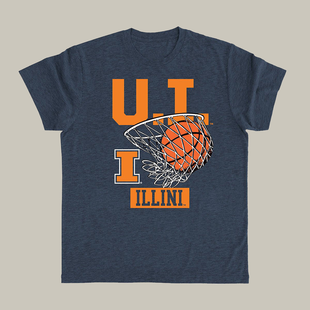 Illinois Hoops Heritage T-Shirt Illinois 2026 March Madness Clothes Game Day Gear For Him