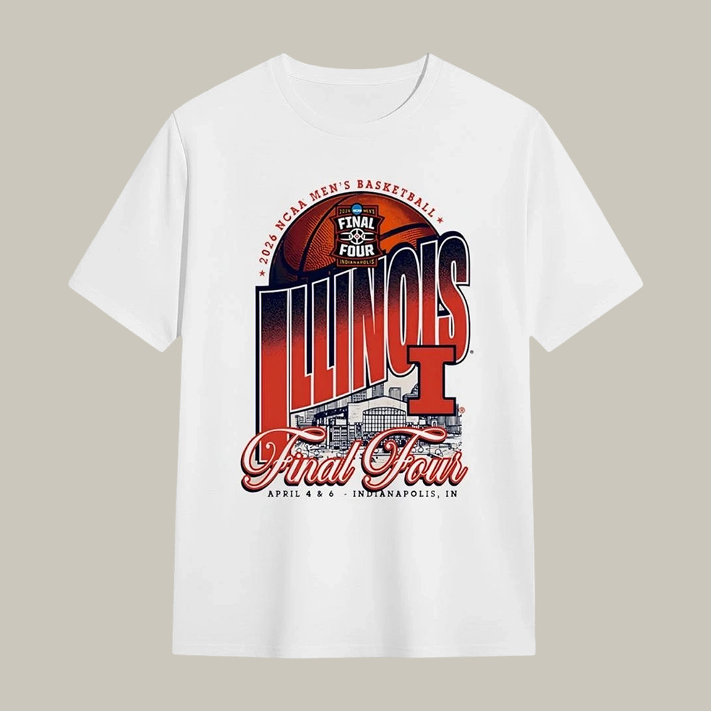 Illinois Men's Basketball NCAA Final Four 2026 T-Shirt Basketball Merch Fan Gift Ideas