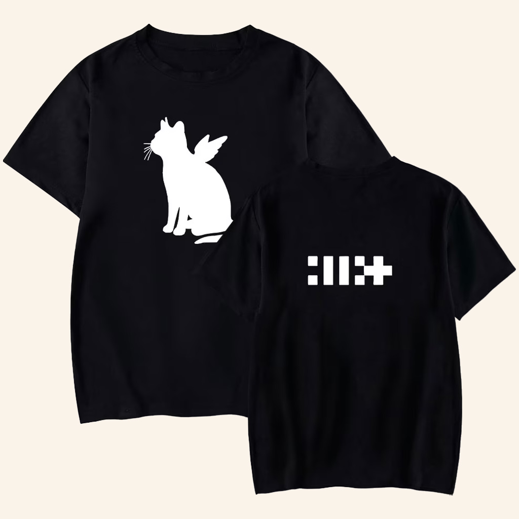 ILLIT Merch ILLIT Kpop Logo T-Shirt Cat Shirt Gifts Ideas For Sisters