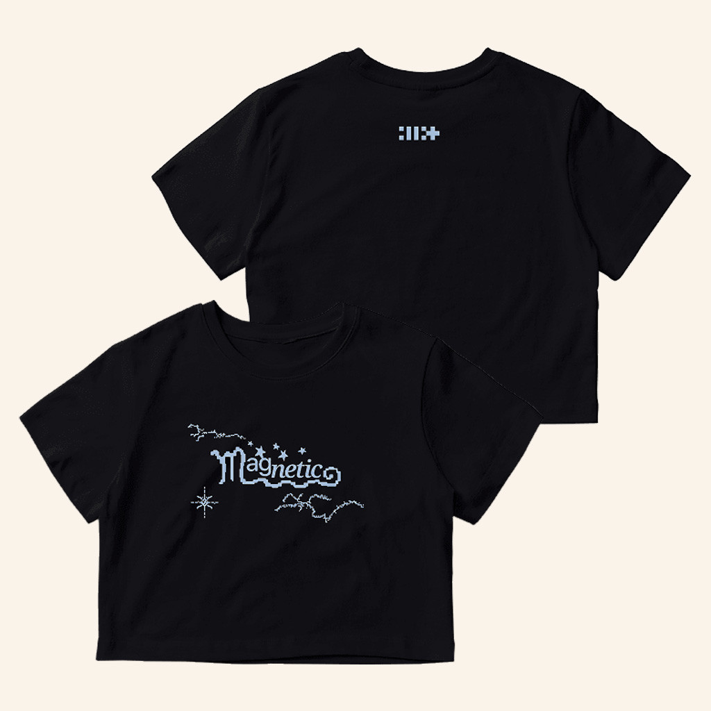 ILLIT Merch Magnetic Black Cropped Shirt Best Gifts Ideas For Sisters