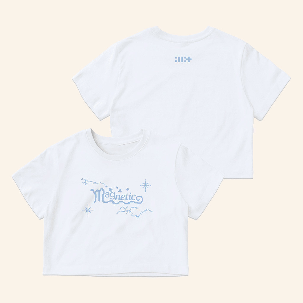 ILLIT Merch Magnetic White Cropped Shirt Great Gifts For Besties