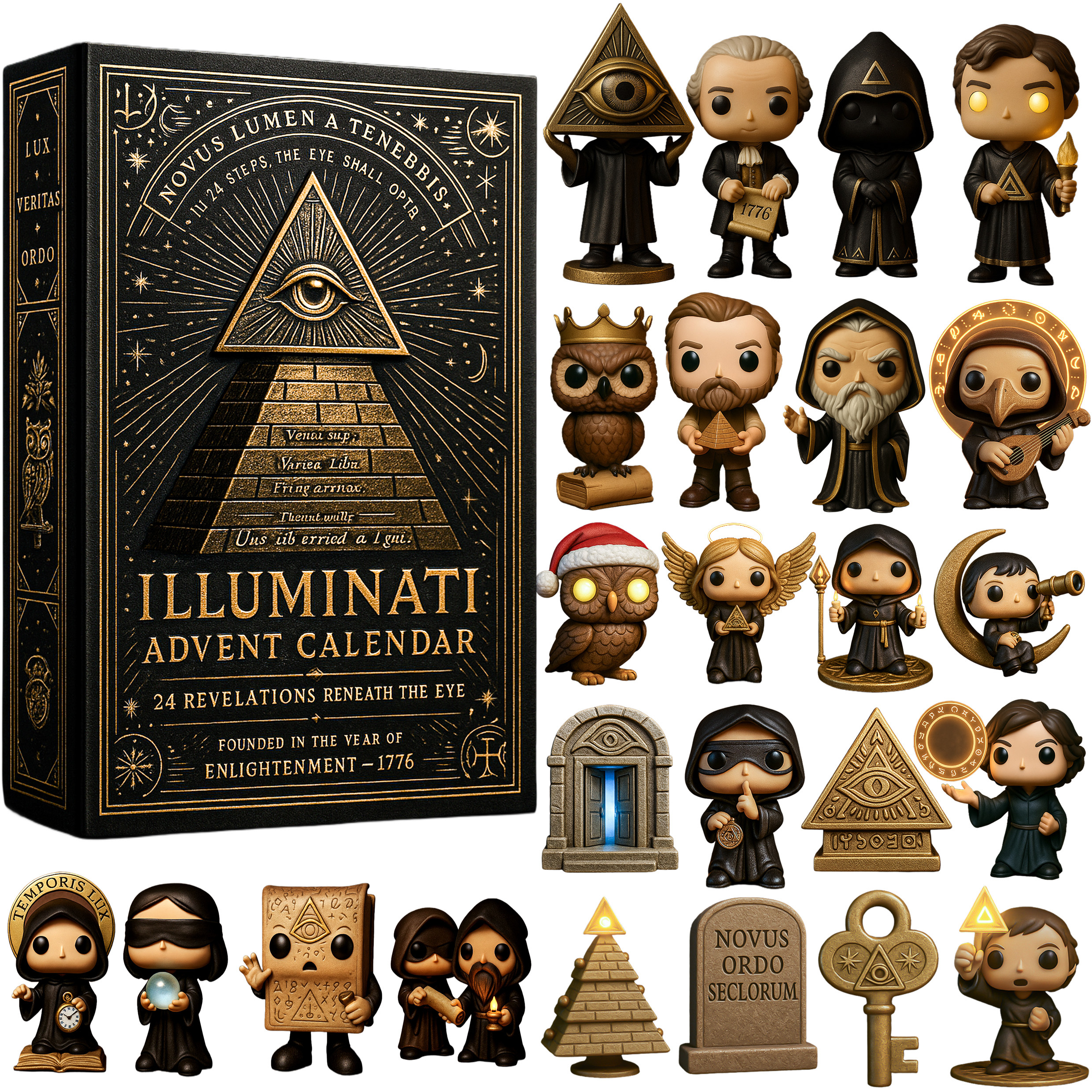 Illuminati 250th Anniversary Advent Calendar Xmas Calendar Countdown Christmas Gifts