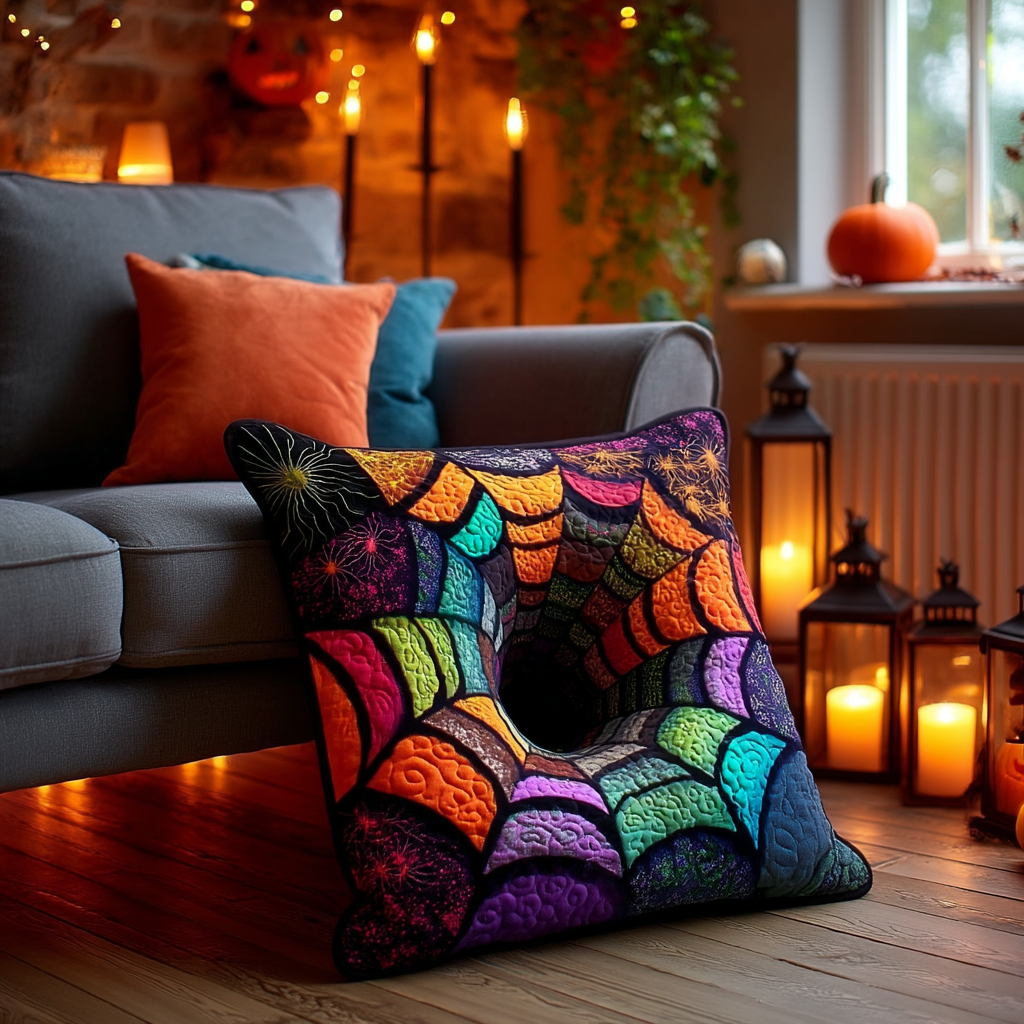 Illusion Rift Quilted Pillow Case Holiday Pillow Covers Halloween Gifts For Teens