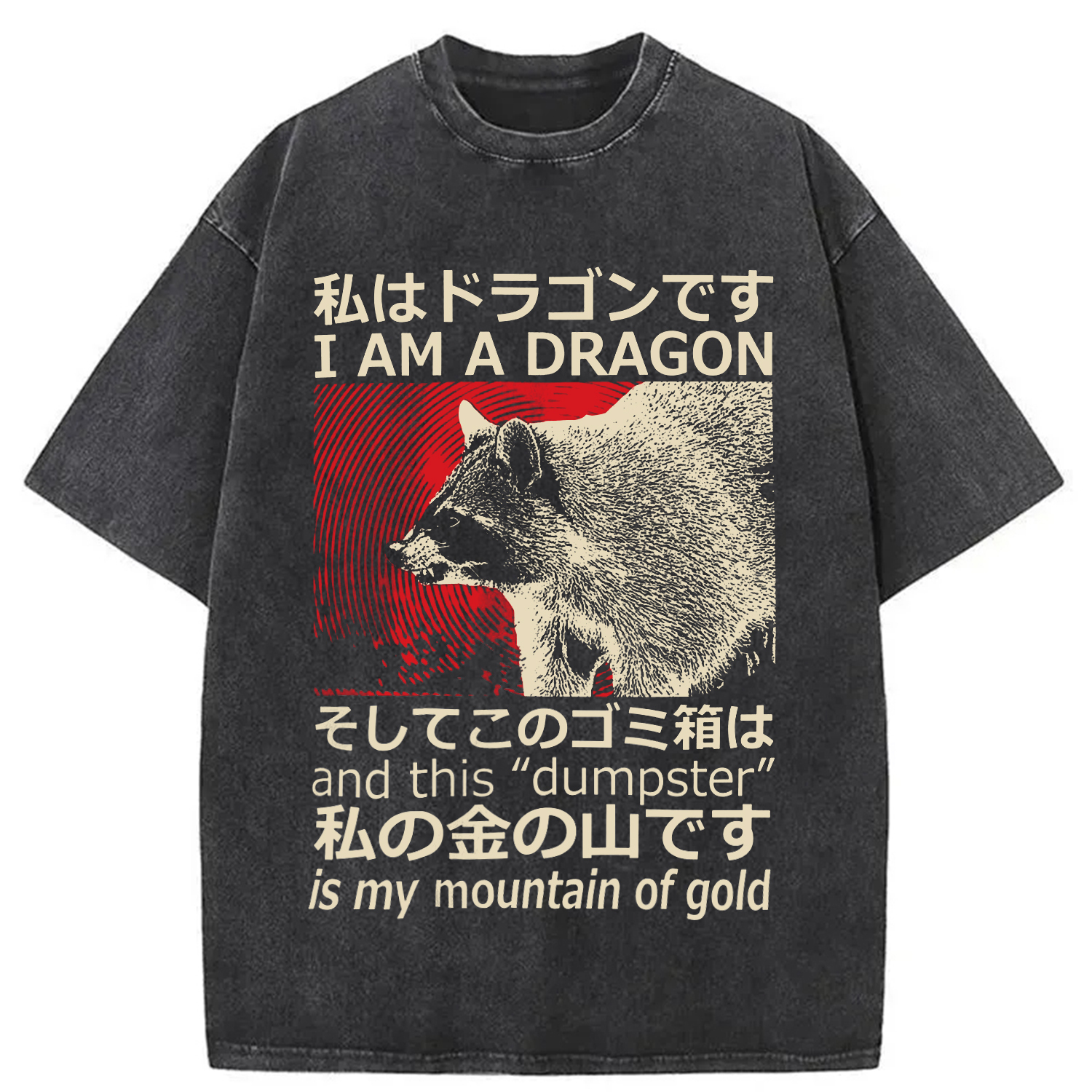 I'm A Dragon and this Dumpster is My Mountain of Gold Washed T-Shirt Soft Comfortable Daily T Shirt Gifts For BFF I'm A Dragon and this Dumpster is My Mountain of Gold Washed T-Shirt Soft Comfortable Daily T Shirt Gifts For BFF