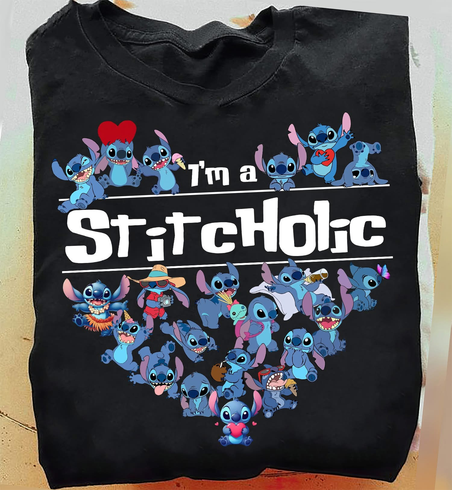 I'm A Stitcholic T-Shirt Cute Gifts For Lilo & Stitch Lovers For Adults For Her