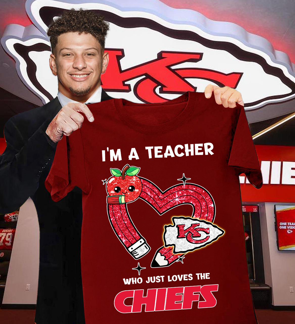 I'M A Teacher Who Just Loves The Chiefs T-Shirt Unique Gifts For Football Lovers