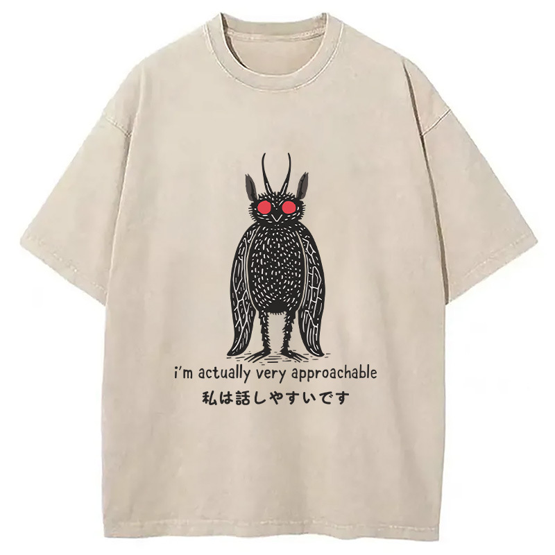 I'm Actually Very Approachable Washed T-Shirt Trendy Aesthetic Graphic Apparel Gifts For Him I'm Actually Very Approachable Washed T-Shirt Trendy Aesthetic Graphic Apparel Gifts For Him