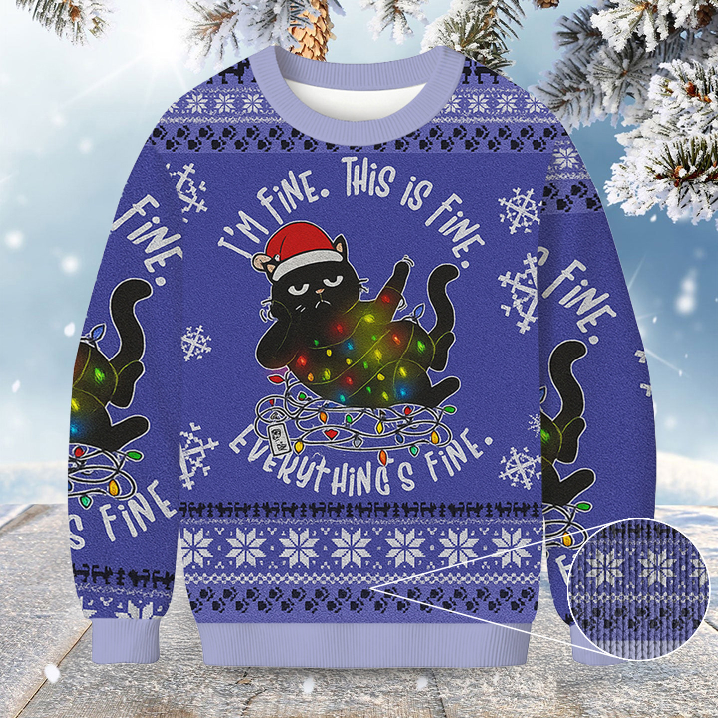 I'm An Indoor Cat Christmas Ugly Sweater Animal Apparel Christmas Gifts For Her