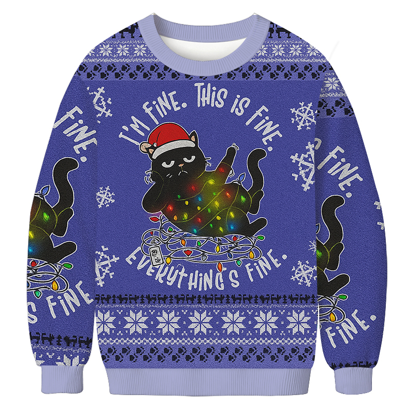 I'm an Indoor Cat Christmas Ugly Sweatshirt Christmas Gift For Friends