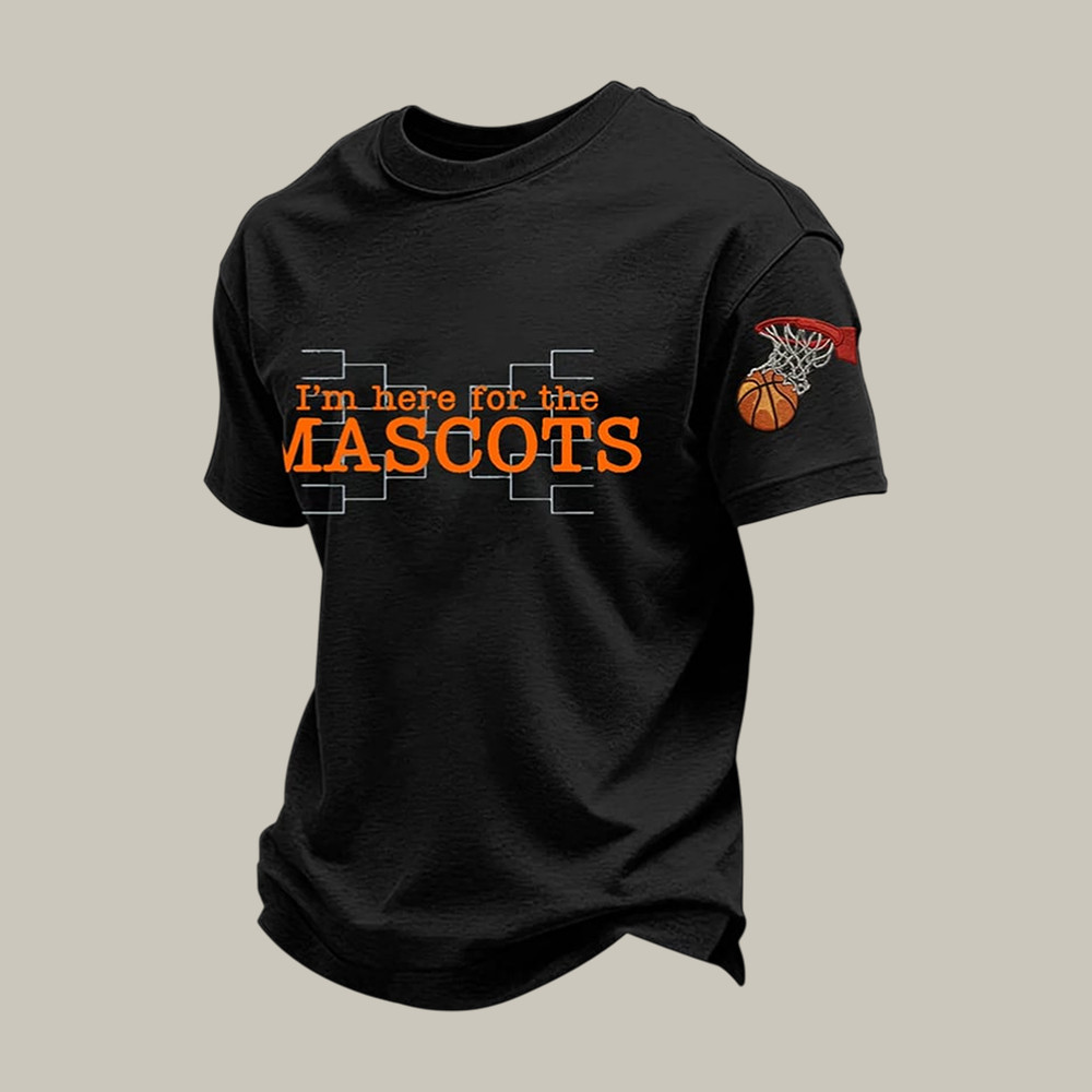 I'm Here For The Mascots Basketball T-Shirt Game Day Shirt Basketball Lover Gifts
