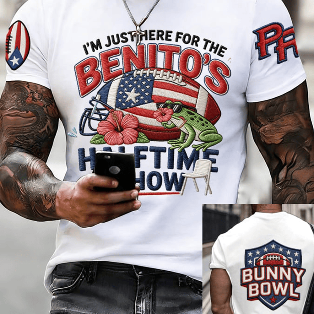 I'm Just Here For The Benito's T-Shirt Bad Bunny Halftime Show Clothes Football Gift Ideas