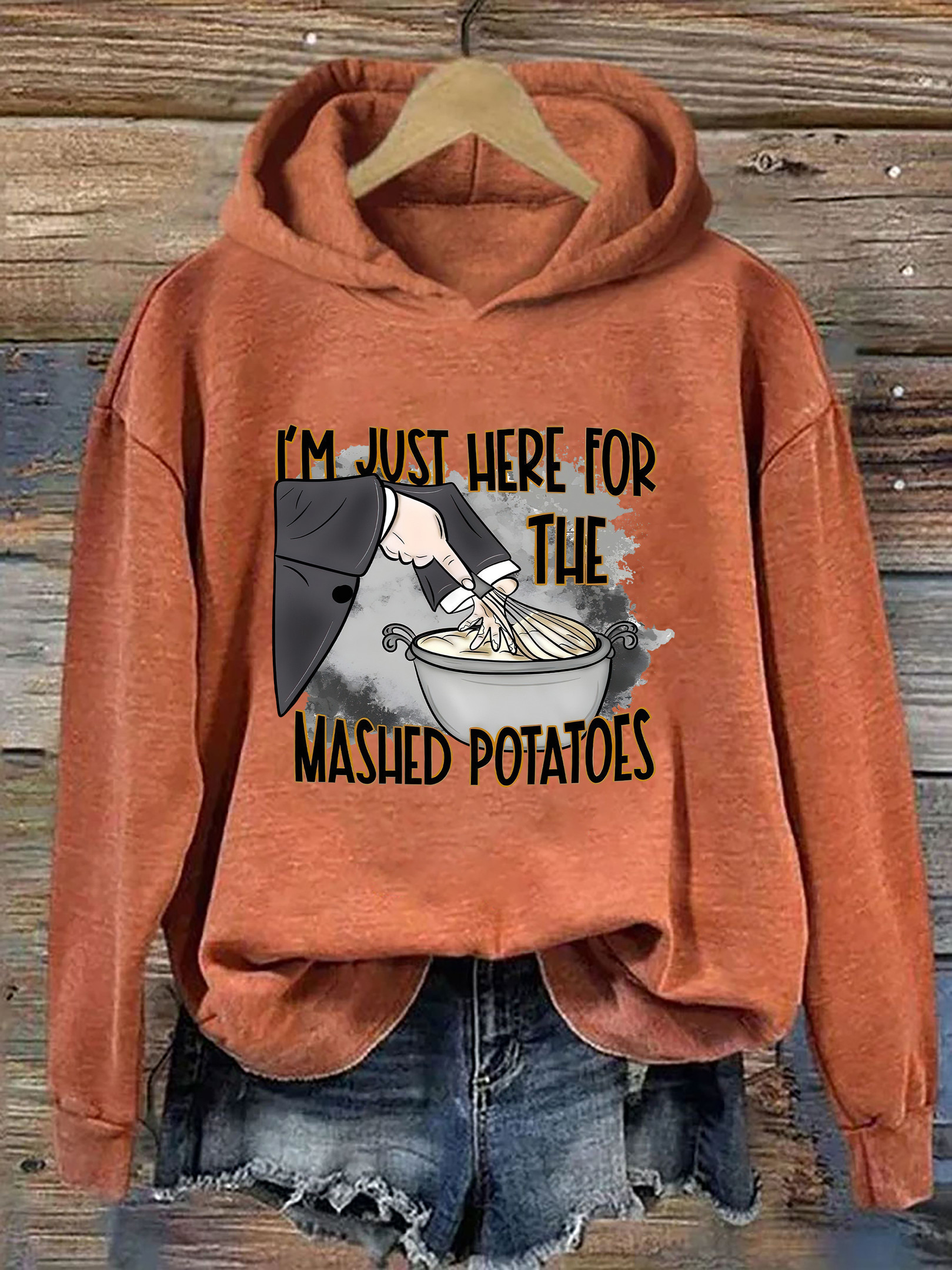 I'm Just Here For The Mashed Potatoes Hoodie Funny Clothing Cool Christmas Gifts