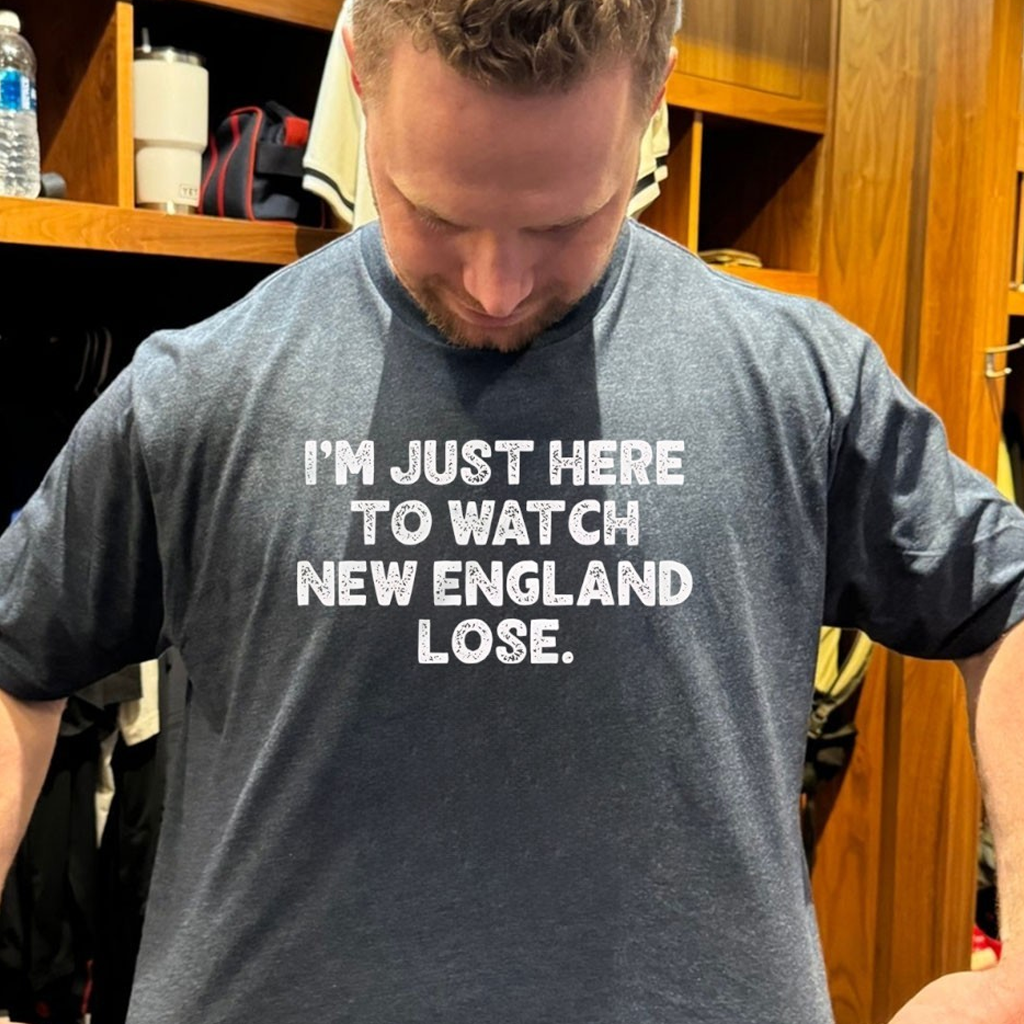 I'm Just Here To Watch New England Lose T-Shirt Gifts For Football Fan I'm Just Here To Watch New England Lose T-Shirt Gifts For Football Fan