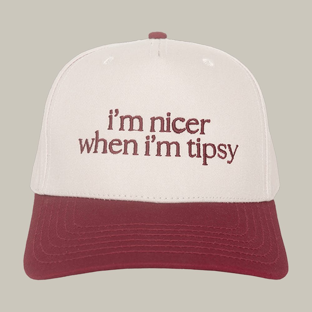 I'm Nicer When I'm Tipsy Retro Trucker Hat Funny Sayings Hat Sarcastic Gift Ideas