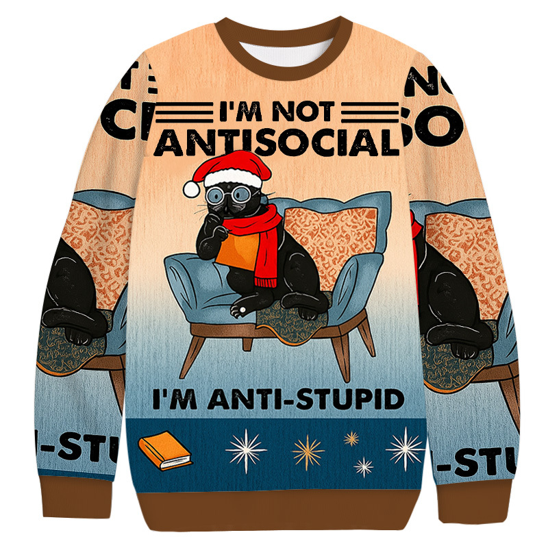 I'm Not Antisocial Meme Christmas Ugly Sweatshirt Holiday Joke Gift Idea I'm Not Antisocial Meme Christmas Ugly Sweatshirt Holiday Joke Gift Idea