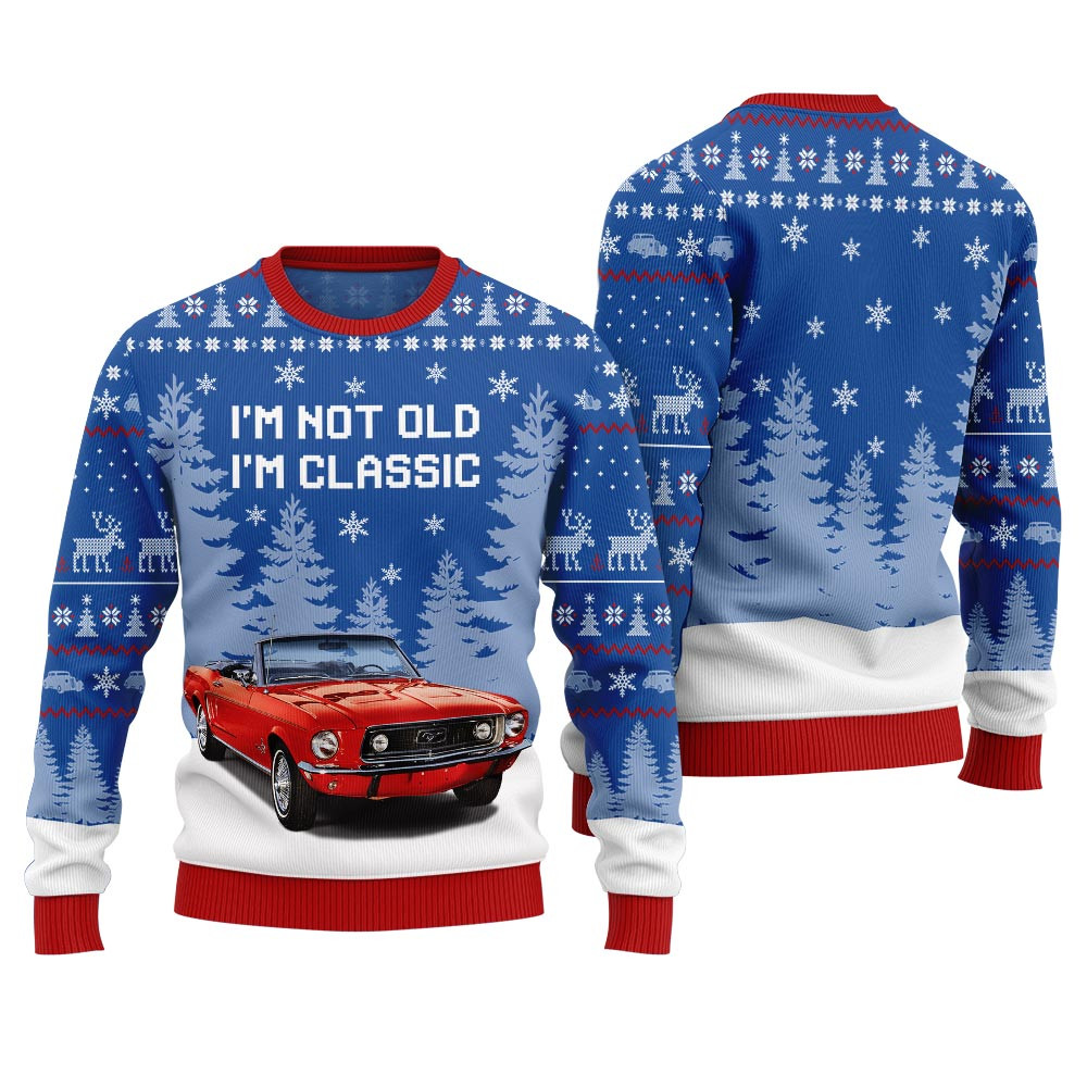 Im Not Old Im Classic Car Christmas Ugly Sweater Christmas Merch Gift That Brings Joy and Warmth