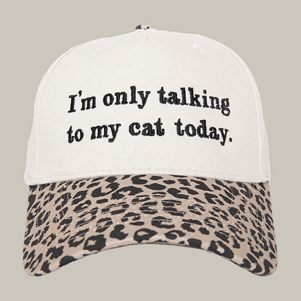 I'm Only Talking To My Cat Today Trucker Hat Witty Sayings Cap Funny Gift Ideas