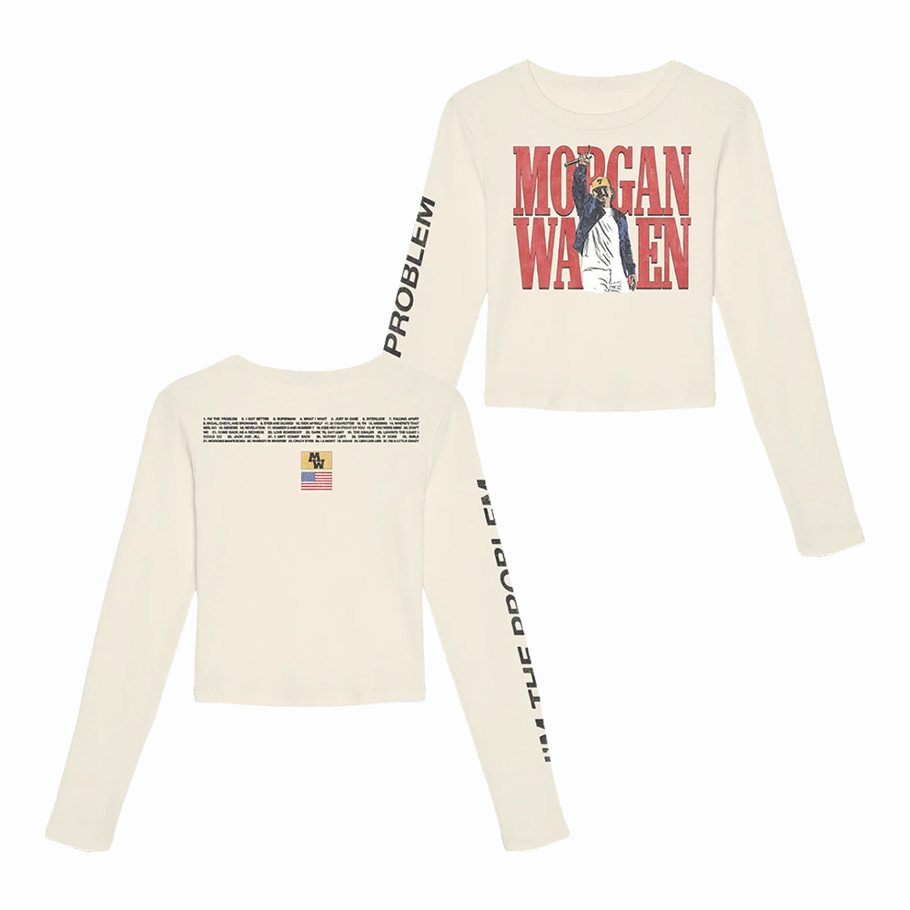I'm The Problem Morgan Wallen Cropped Long Sleeve Shirt Morgan Wallen Apparel Best Gift For Her