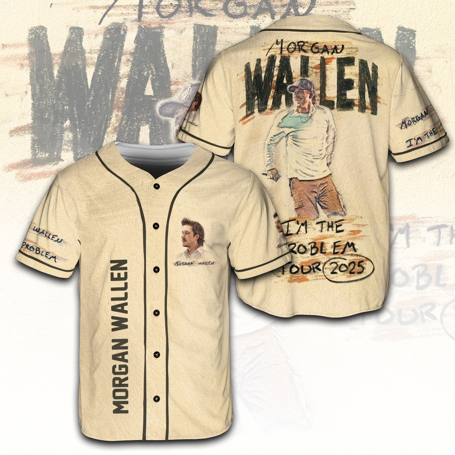 I'm The Problem Morgan Wallen Tour 2025 Baseball Jersey Dangerous Morgan Wallen Shirt Tour Merch 2025