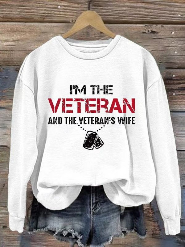 I'm The Veteran And The Veteran's Wife Hoodie Veteran's Day Gifts For Her