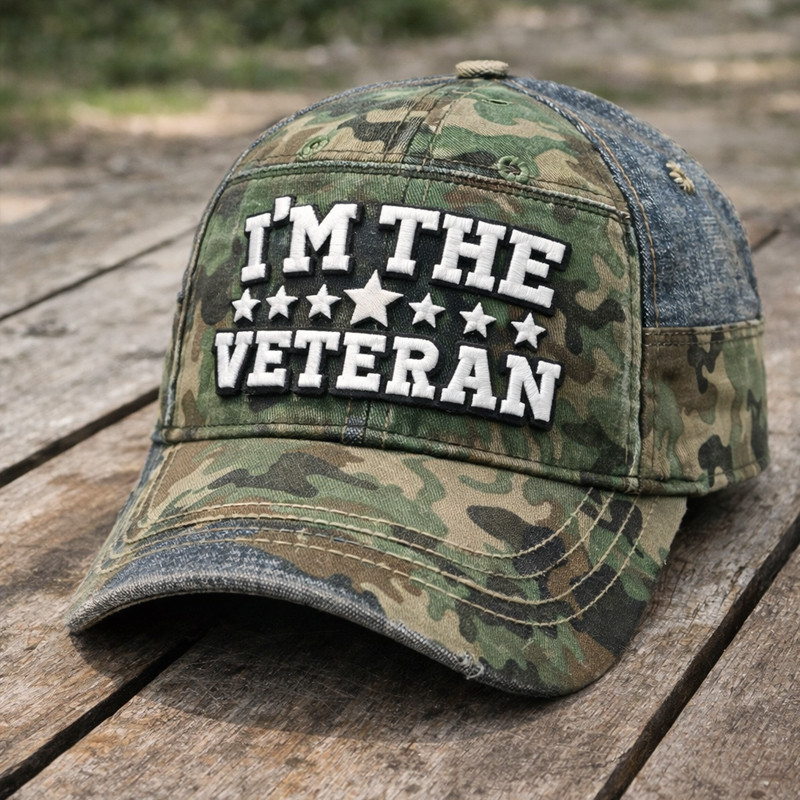 I'm The Veteran Camo Hat Proud Veteran Baseball Cap Best Gift For Military