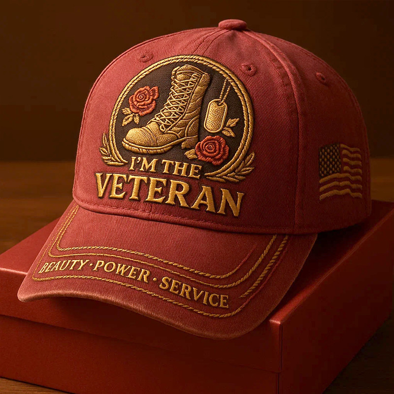 I'm The Veteran Hat Beauty Power Service American Flag Cap Unique Gifts For Veterans