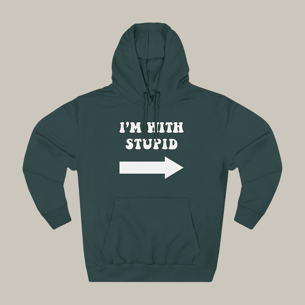 I'm With Stupid Jimmy Kimmel Hoodie Jimmy Kimmel Hooded Sweatshirt Unique Gift For Men