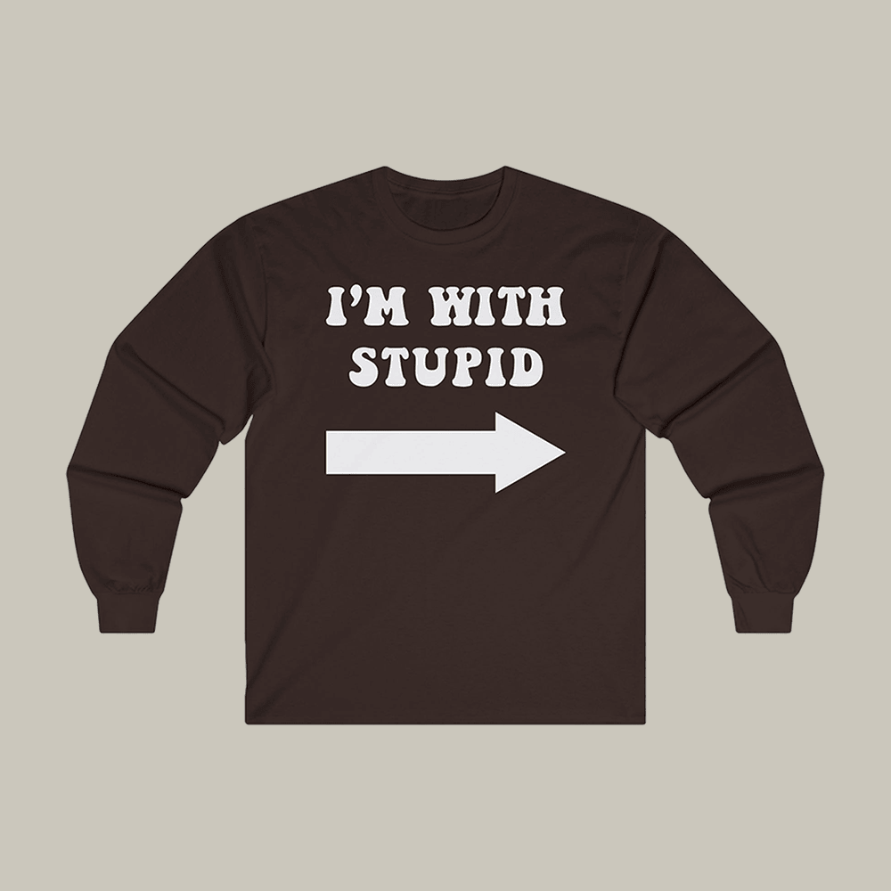 I'm With Stupid Jimmy Kimmel Sweatshirt Late Night Comedy Show Apparel Jimmy Kimmel Merch