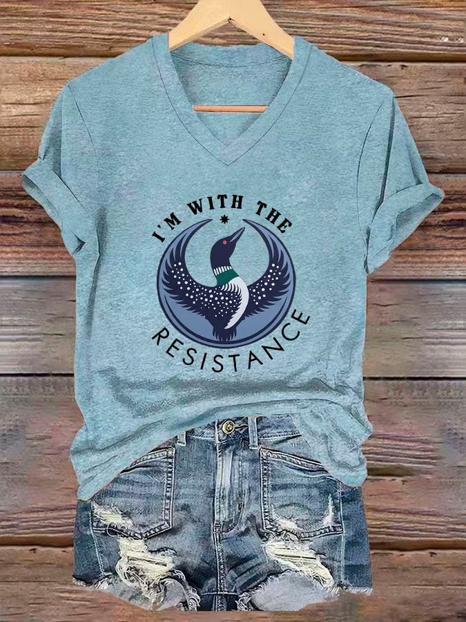 I'm With The Resistance V-Neck T-Shirt I Stand With Minnesota Shirt Gifts For Girlfriend I'm With The Resistance V-Neck T-Shirt I Stand With Minnesota Shirt Gifts For Girlfriend